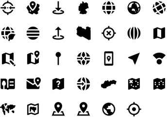 Set of Geolocation icons