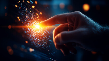 Innovative business team collaboration digital workspace interactive content creation high-tech environment close-up view empowering concepts