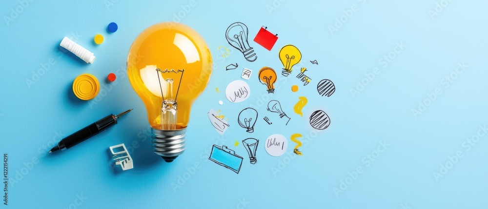 Poster innovative business team strategies for creative problem solving office setting visual content brigh