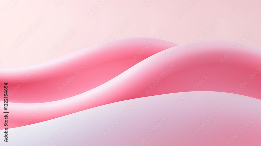 Poster soft abstract waves in shades of pink and white creating a calm and serene background for design pro