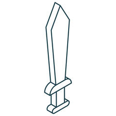 Sword isometric illustration