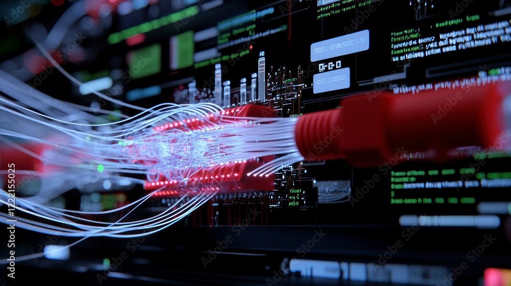 Poster high speed data transfer fiber optic network quantum computing global intelligence