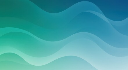 Modern gradient background transitioning from bold teal to light aqua accented with abstract wave patterns for a fresh look
