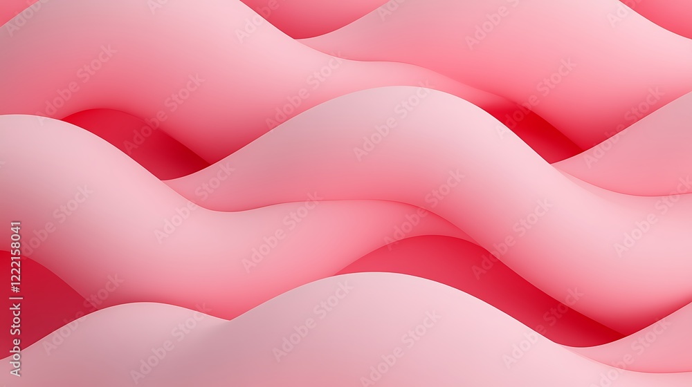 Poster soft curves of pink waves in a flowing abstract design for creative background or artistic use