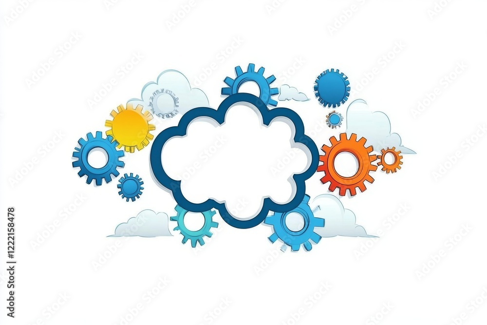 Poster cloud computing and mechanism gears interconnection