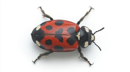 Fototapeta premium Firebug, Pyrrhocoris apterus, is a common insect of the family Pyrrhocoridae with striking red and black coloration