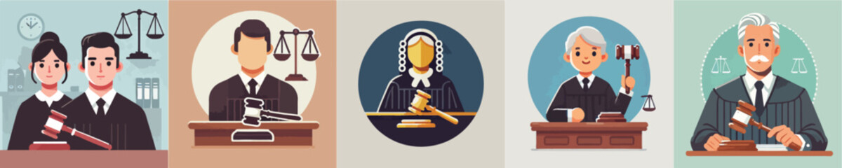 Vector collection of a judge