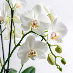 white orchid isolated on white