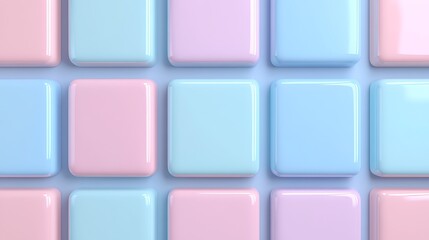Soft Pastel Colored Tiles Arranged in a Smooth Pattern for Modern Design and Decorative Background