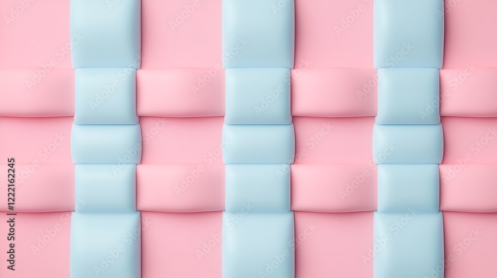 Poster soft pastel textured background with interlaced patterns in pink and blue tones for modern design el