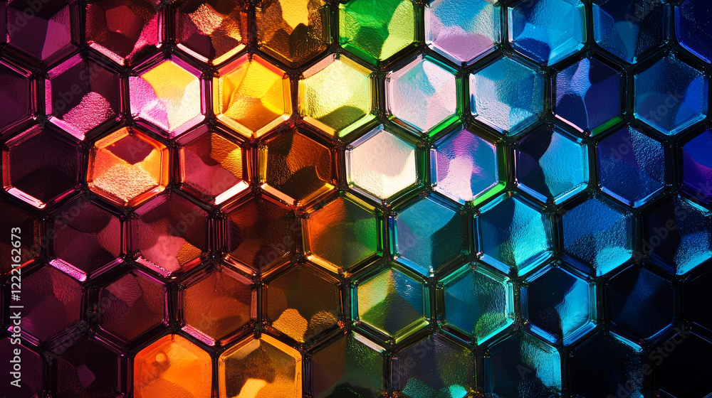Poster geometric hexagonal pattern background