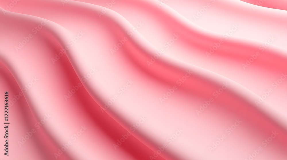 Poster soft pink fabric texture with elegant undulating waves creating a calm and serene visual effect
