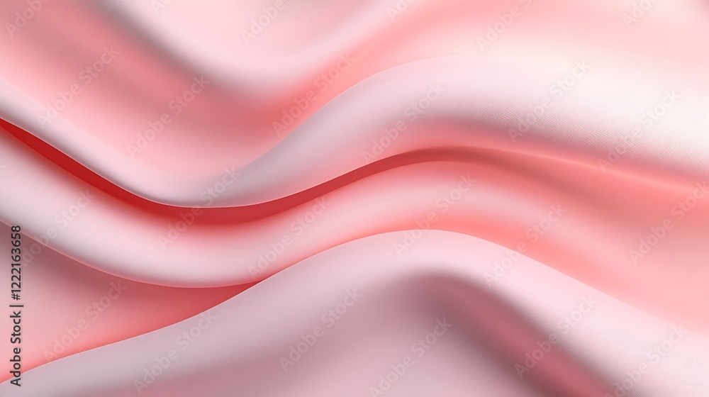 Poster Soft Pink Fabric Waves with Gentle Texture for Background and Design Projects