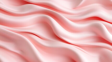 Obraz premium Soft Pink Fabric Texture with Elegant Waves and Subtle Shine for Background or Design Purposes