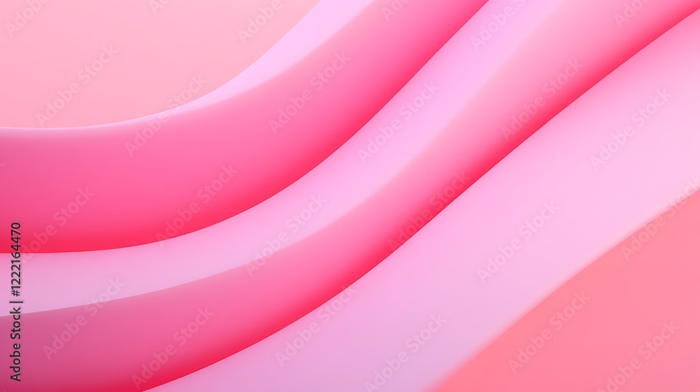 Poster soft pink wave patterns in gradient background for abstract designs and creative projects