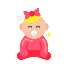 Baby girl illustration