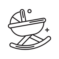 Rocking Baby Stroller Illustration