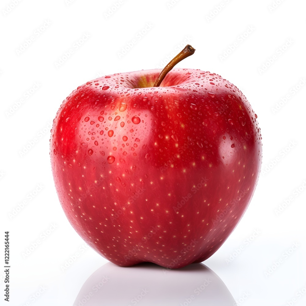 Aufkleber vibrant juicy red apple isolated on a clean pristine white background with a precise 16 9 aspect thi