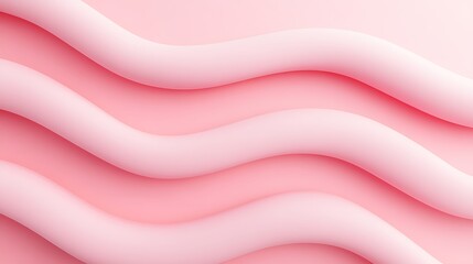 Obraz premium Soft Pink Waves with Smooth Curves and Flowing Textures on a Gentle Background in Light Pastel Tones