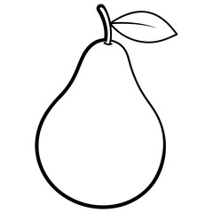 Minimalist Pear Vector Art