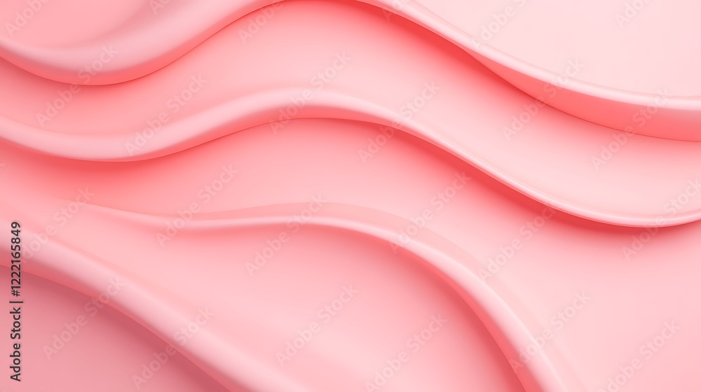 Aufkleber soft pink wavy surface abstract background for modern design and creative projects with gentle flowi