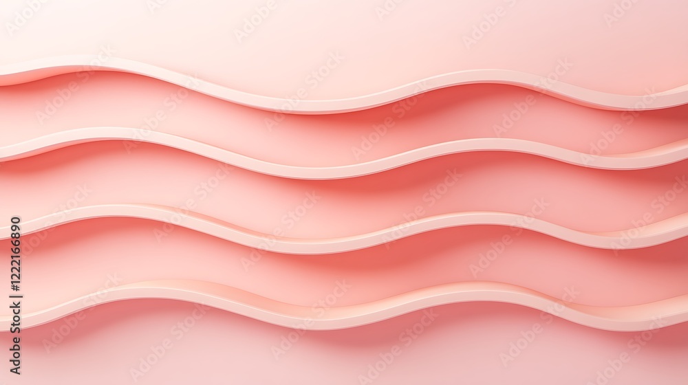 Aufkleber soft wave patterns in gentle pink tones for background and design inspiration