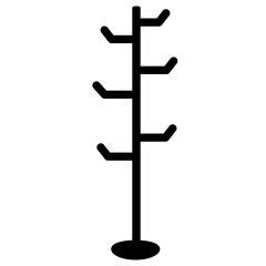 Coat stand icon. Wooden hat stand symbol. Hat stand sign. flat style.