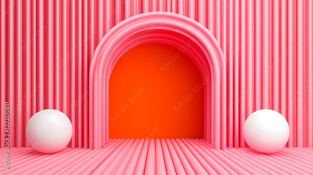 Poster vibrant geometric background with soft curves and colorful elements for creative projects and design