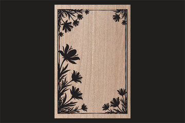 Obraz premium Laser Cut Floral Bundle - Elegant Flower Frame Designs