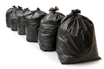 garbage bags isolated on white