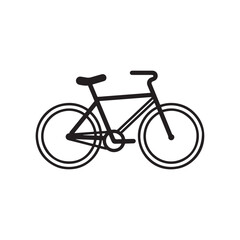 Fototapeta premium Minimalistic black cycle silhouette icon vector 