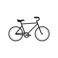 Fototapeta premium Minimalistic black cycle silhouette icon vector 