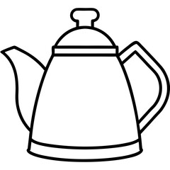 Obraz premium Minimalist Kettle Line Art
