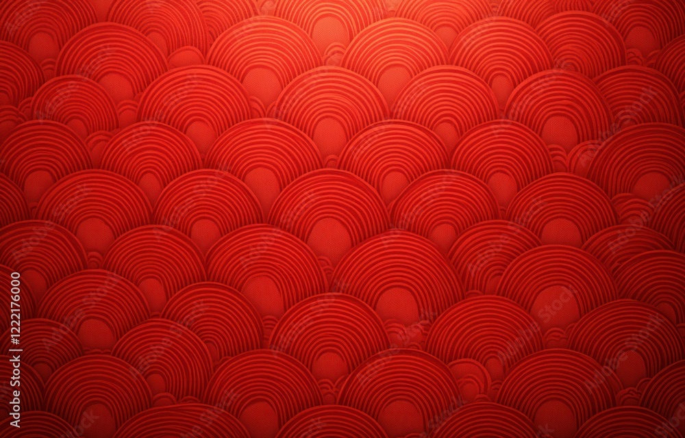 Poster red concentric circles pattern background.