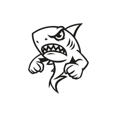 Shark mascot template
