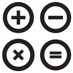 Fototapeta premium plus and minus icon