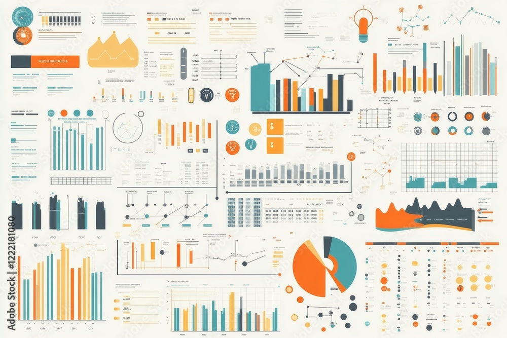 Poster comprehensive business analytics dashboard: a visual presentation of key performance indicators and 