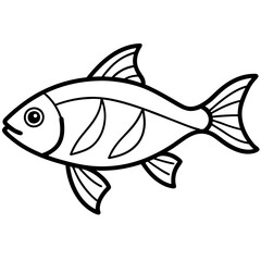 Minimalist Fish Line Art