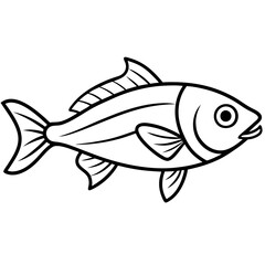 Minimalist Fish Line Art