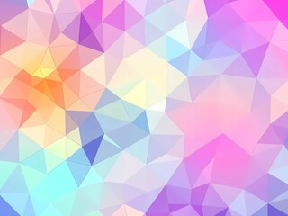 Fototapeta premium A seamless, vibrant geometric pattern with pastel triangles, perfect for modern digital design and branding