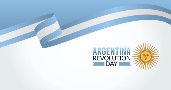 argentina revolution day motion video, ideal for argentina revolution day celebration