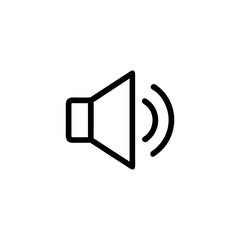 Minimalist Sound Icon - Modern Speaker Symbol with Audio Waves