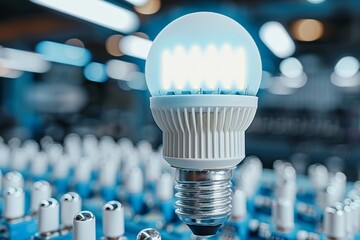 International Ideas Month. Person holding glowing lightbulbs, symbolizing creativity and innovation.