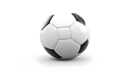 close up image of a soccer ball isolated on a clean white background presented in a 16 9 aspect for use in sports related content product shots and athletic brand imagery