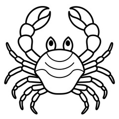 Minimalist Crab Vector