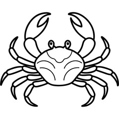 Minimalist Crab Vector