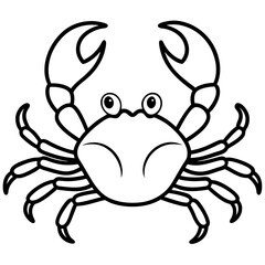 Minimalist Crab Vector