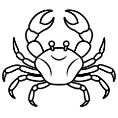 Minimalist Crab Vector