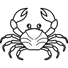 Minimalist Crab Vector