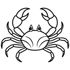 Minimalist Crab Vector